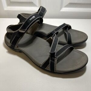 Teva Verra Black Gray Hook Loop‎ Strappy Sandals 1006263 Women Size 9